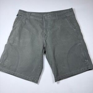 KUHL Mens 38 Gray‎ Vintage Patina Dye Cargo Shorts Outdoor Casual Wear